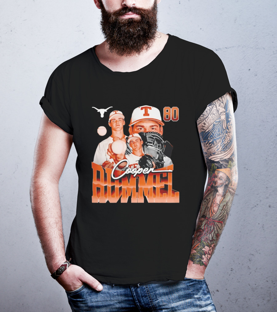 Texas Longhorns Cooper Rummel Baseball Collage 80 T-Shirt