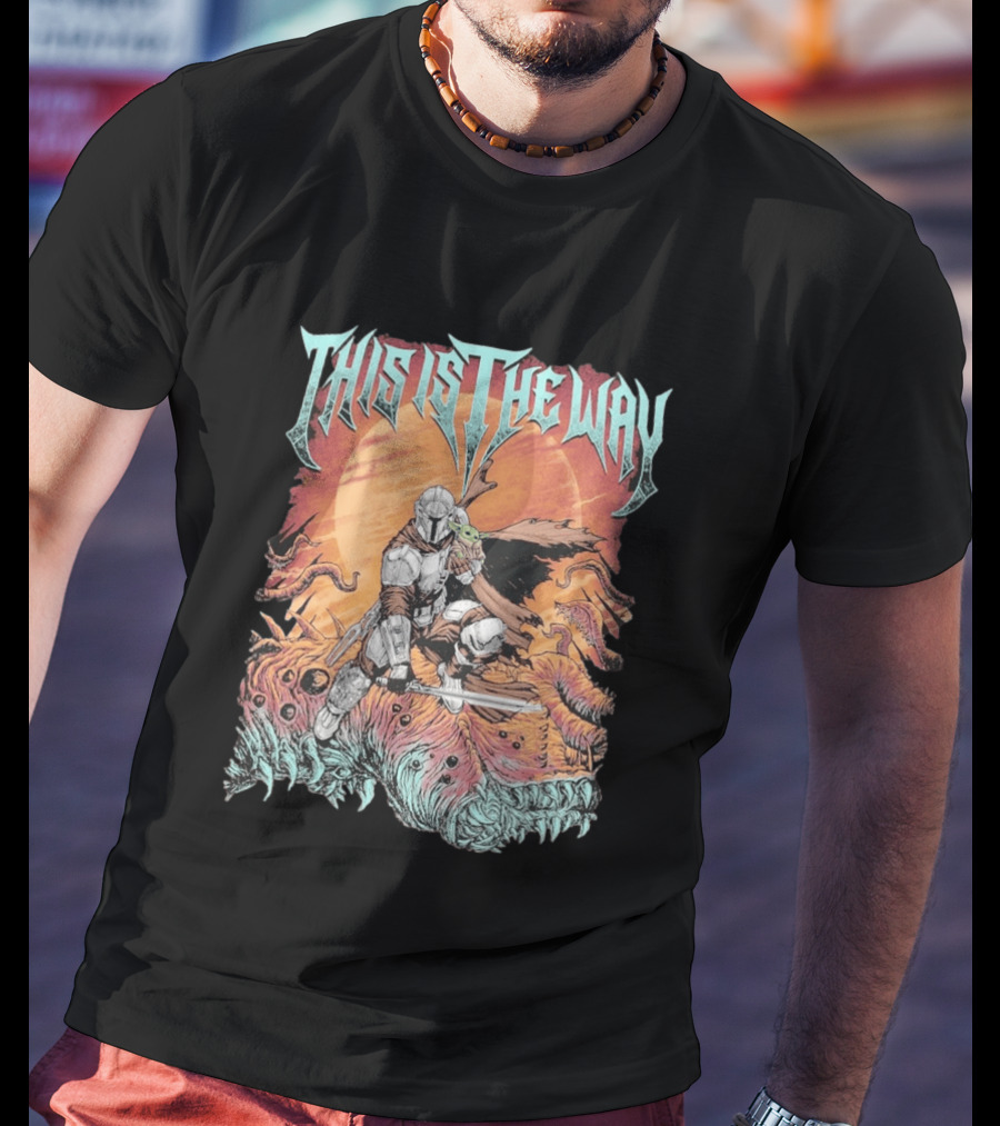 This Is The Way Mandalorian Starry Warrior Quest T-Shirt