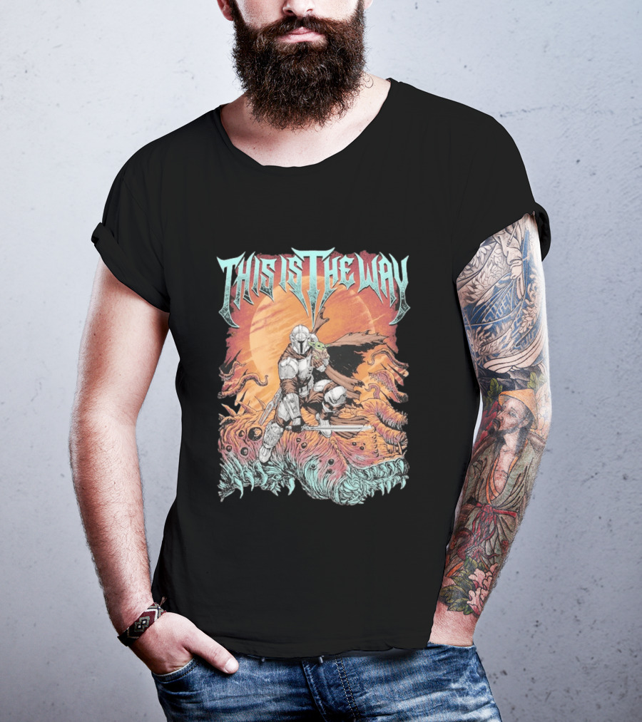 This Is The Way Mandalorian Starry Warrior Quest T-Shirt