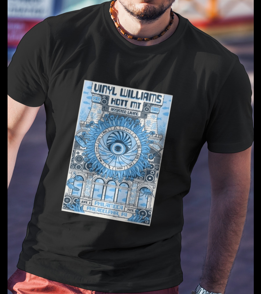 Vinyl Williams Hott MT Assisted Living PhilaMOCA Philadelphia PA June 3 2026 Tour T-Shirt