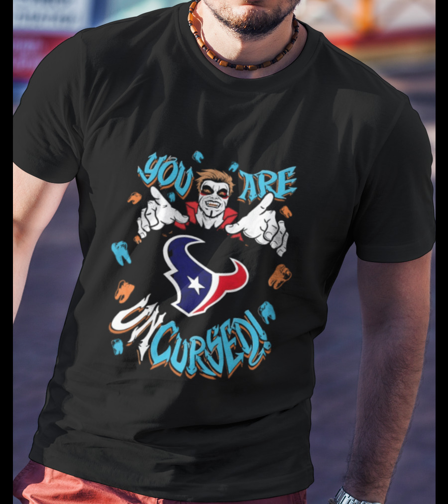 WWE Danhausen Houston Texans You Are Uncursed Collaboration T-Shirt