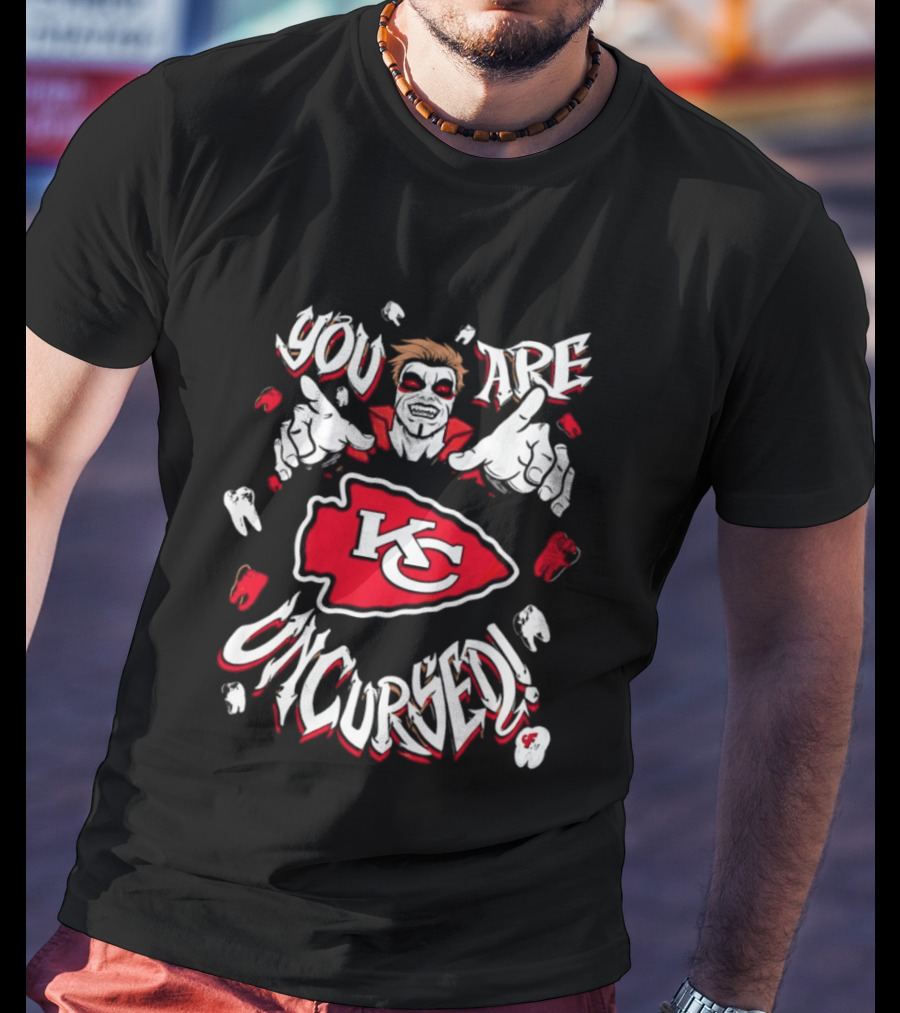 WWE Danhausen You Are Uncursed KC Chiefs Vampire T-Shirt
