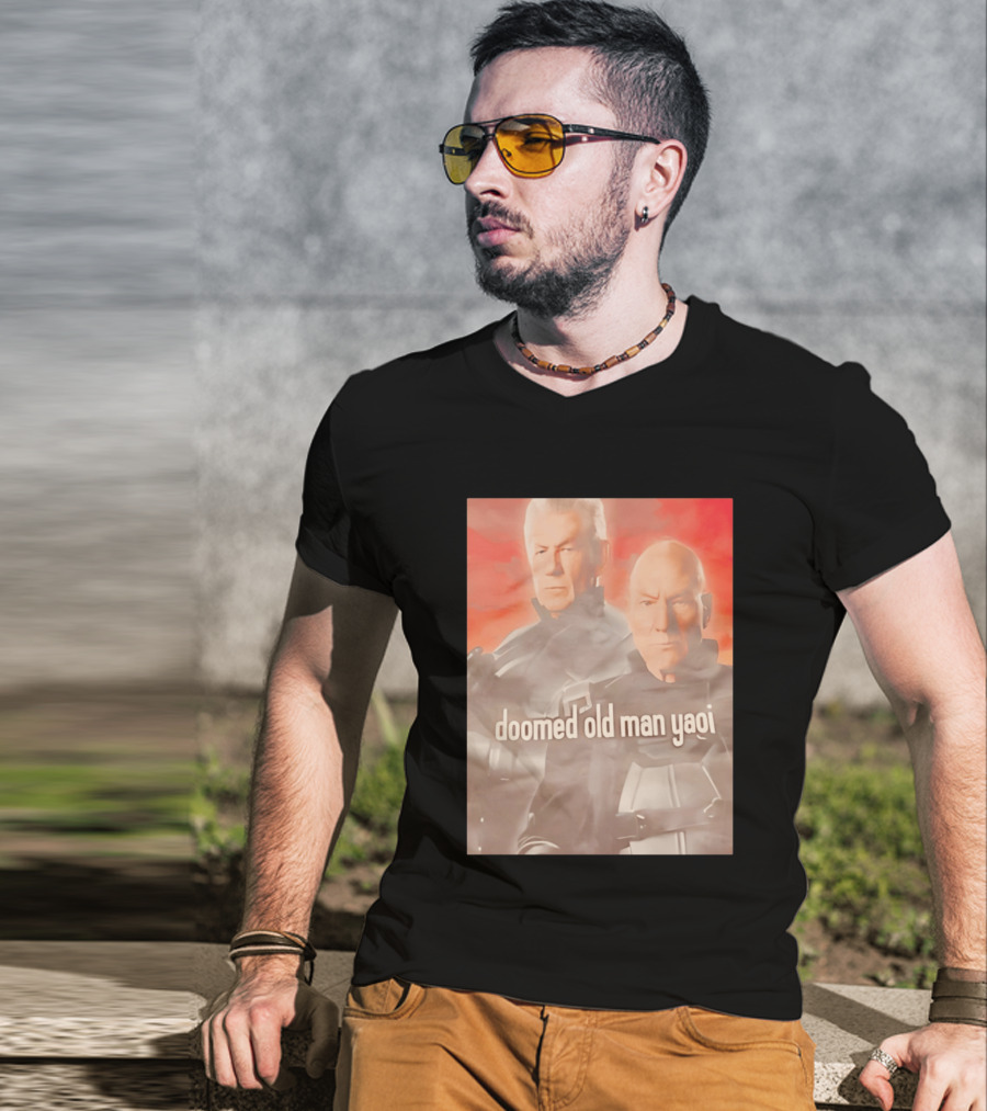 Ian McKellen Magneto Charles Xavier Doomed Old Man Yaoi X Men Movie T-Shirt