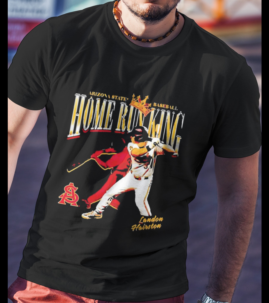Arizona State Baseball Home Run King Landon Hairston T-Shirt