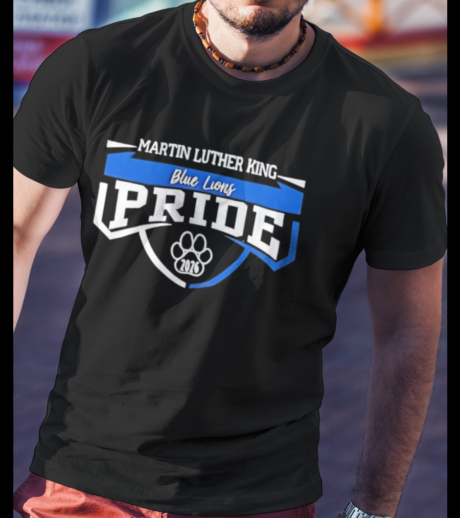 Martin Luther King Blue Lions Pride 2026 Paw T-Shirt