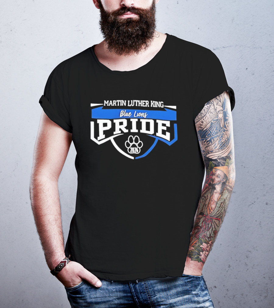Martin Luther King Blue Lions Pride 2026 Paw T-Shirt