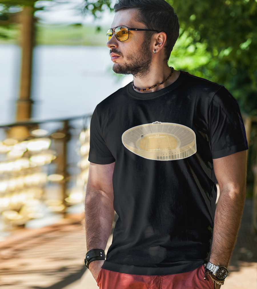 Pittsburgh Historic Football Stadium Architectural T-Shirt