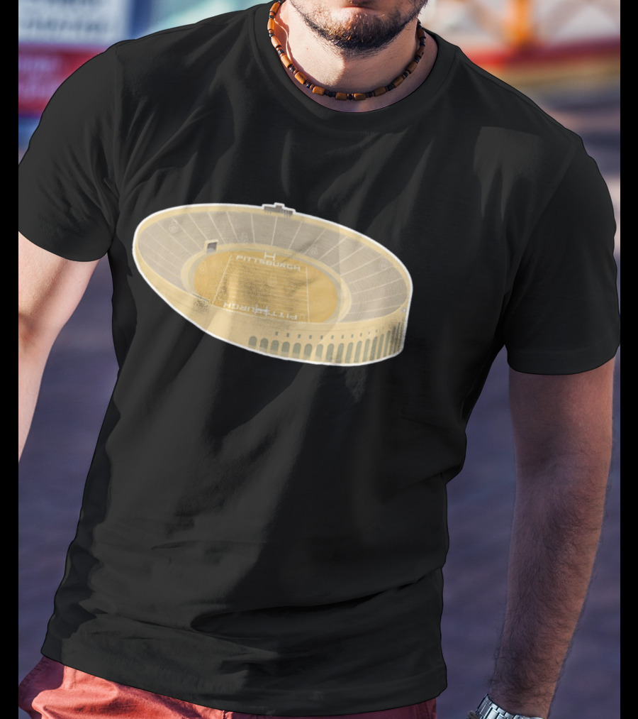 Pittsburgh Historic Football Stadium Architectural T-Shirt