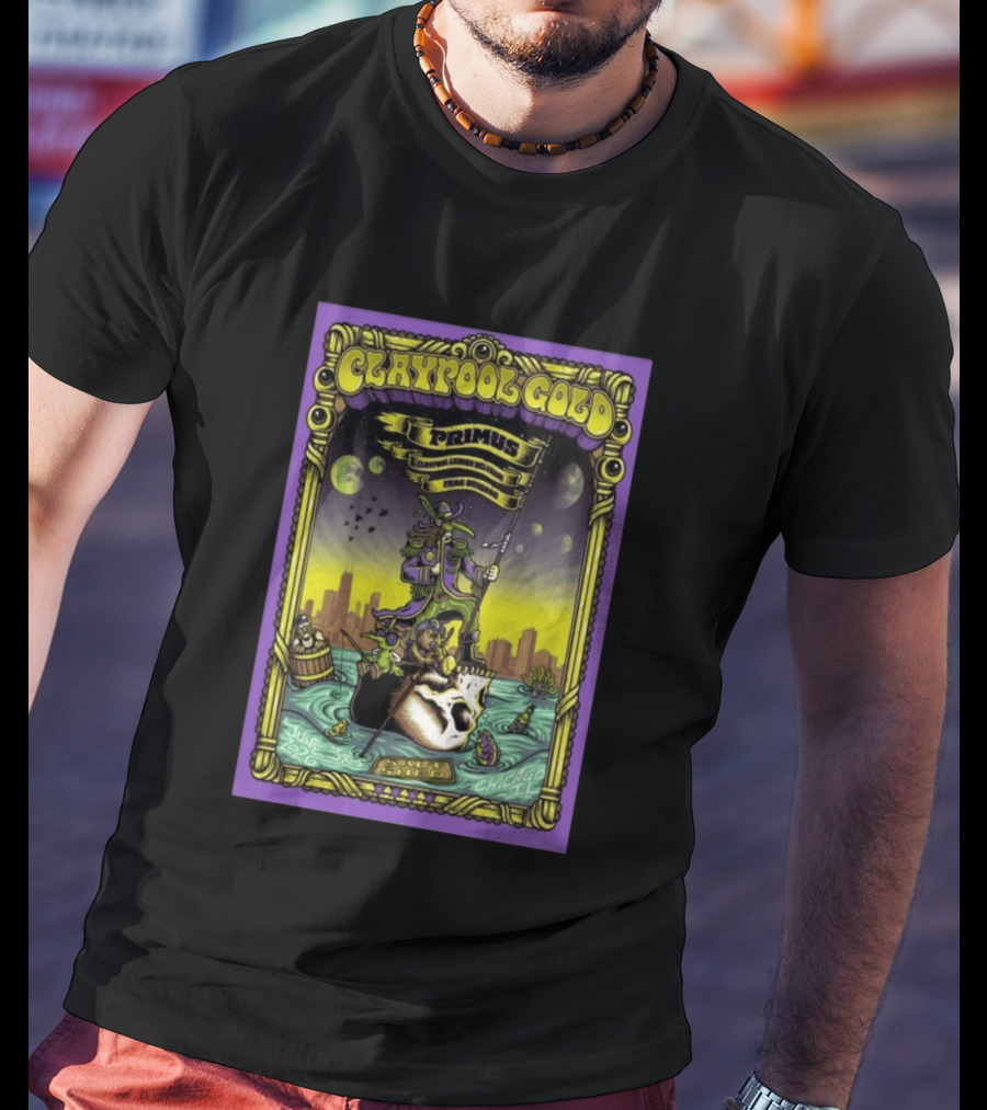 Claypool Lennon Delirium Frog Brigade Primus June 3 2026 Chicago IL Concert T-Shirt
