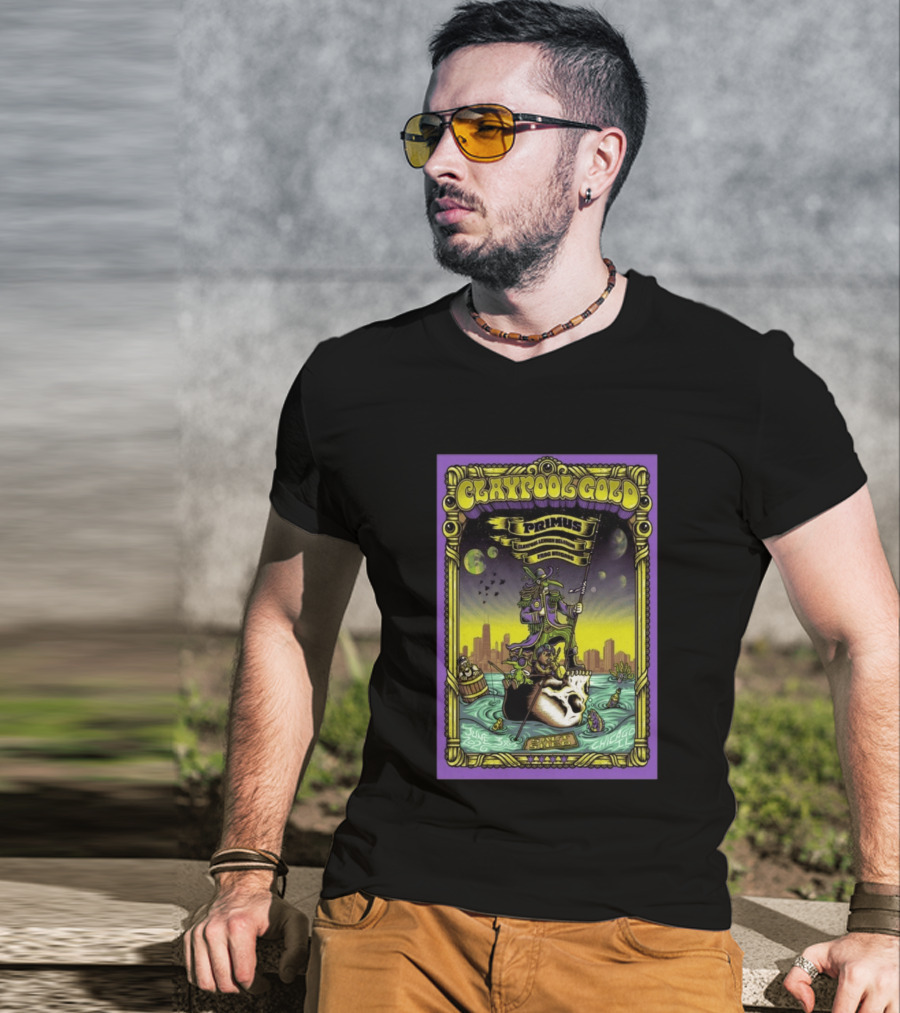 Claypool Lennon Delirium Frog Brigade Primus June 3 2026 Chicago IL Concert T-Shirt