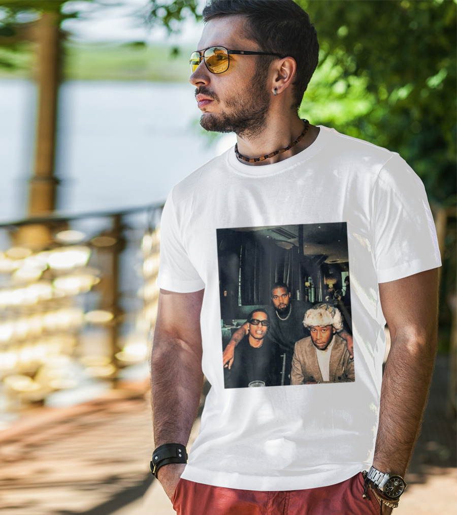Kanye West Tyler The Creator A$AP Rocky Iconic Photo Collaboration T-Shirt