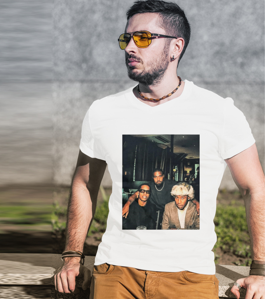 Kanye West Tyler The Creator A$AP Rocky Iconic Photo Collaboration T-Shirt