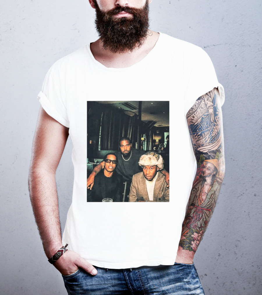 Kanye West Tyler The Creator A$AP Rocky Iconic Photo Collaboration T-Shirt