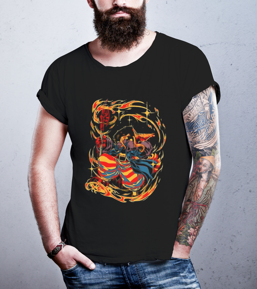 Black Mage Final Fantasy Tactics Fire Magic Power Blast T-Shirt