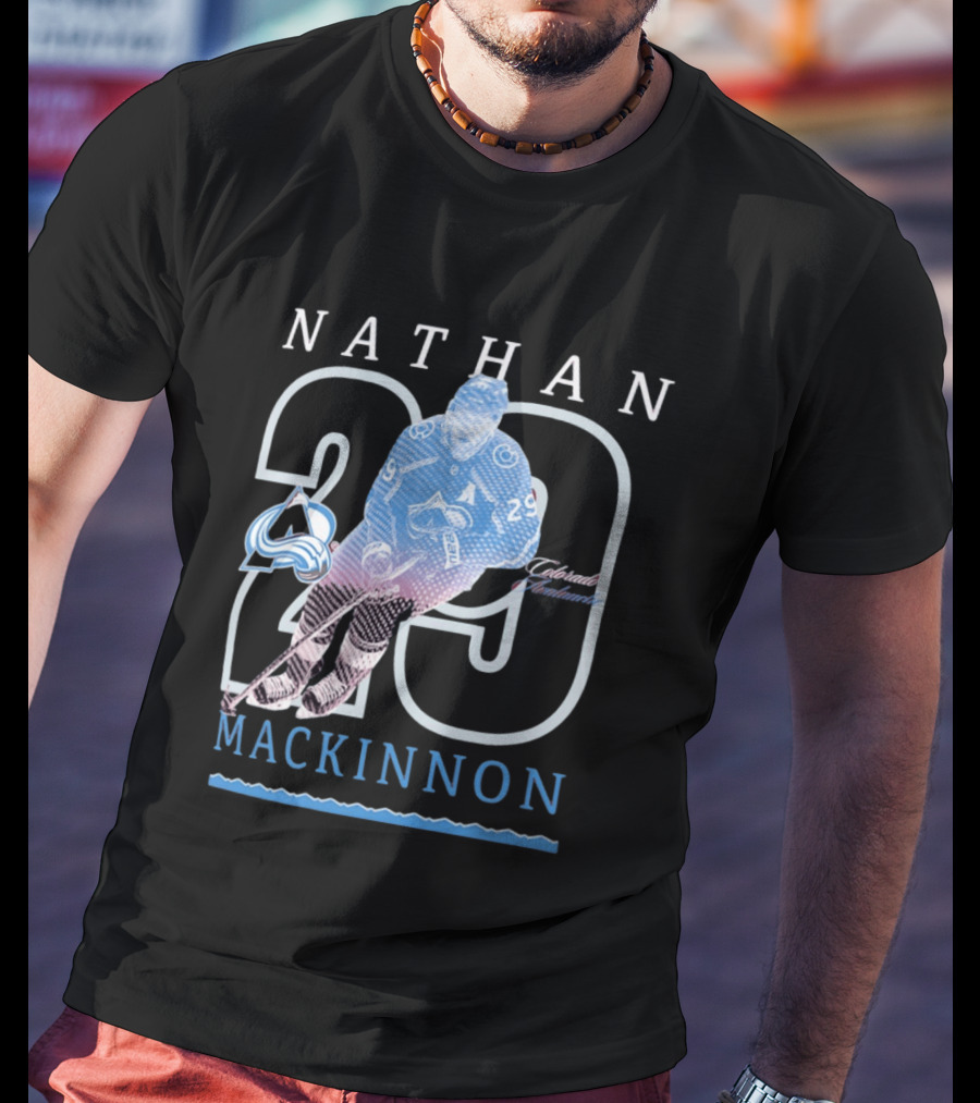 Nathan MacKinnon 29 Colorado Avalanche NHL Player Sports Fan Gear T-Shirt