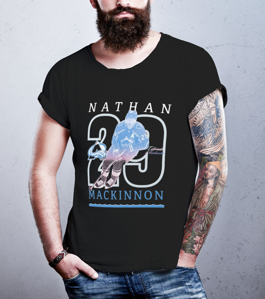 Nathan MacKinnon 29 Colorado Avalanche NHL Player Sports Fan Gear T-Shirt