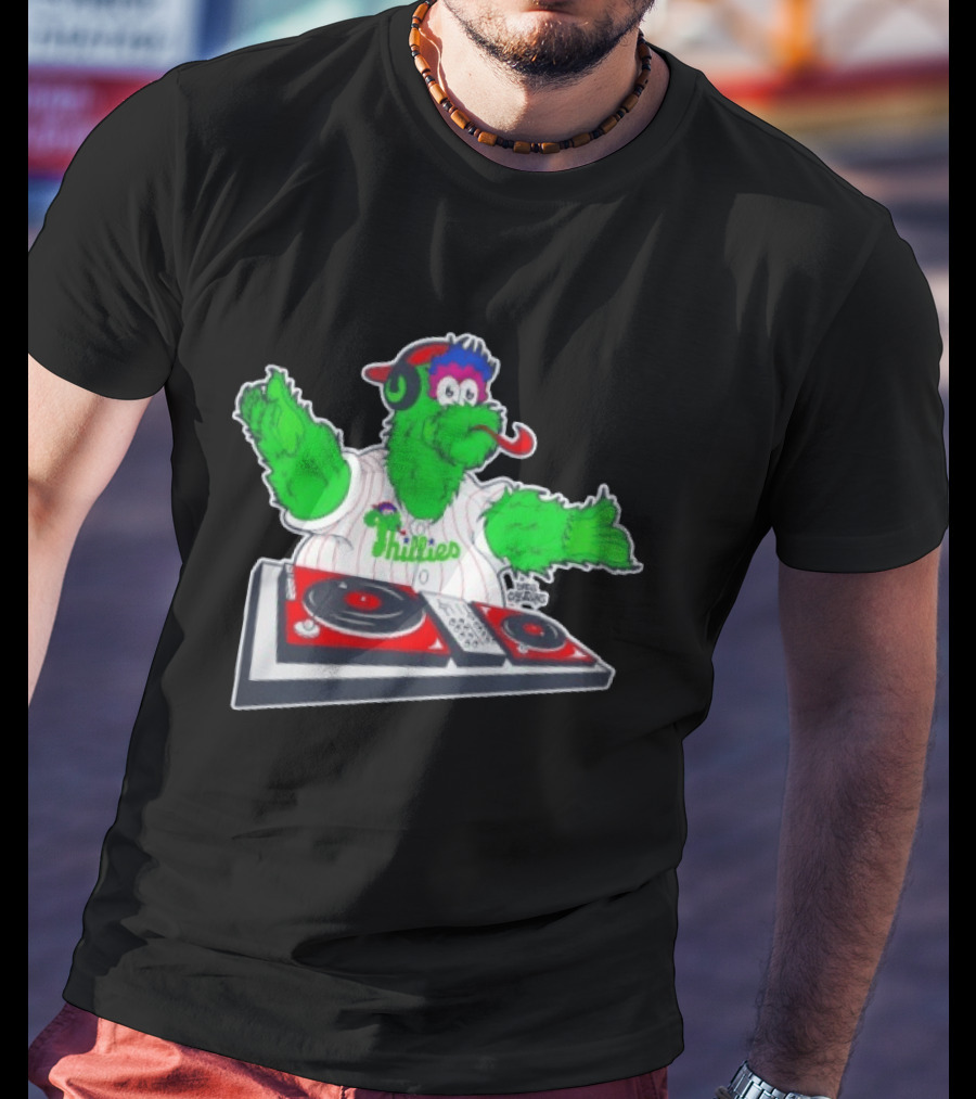 Philadelphia Phillies Phanatic DJ Turntable Fun T-Shirt