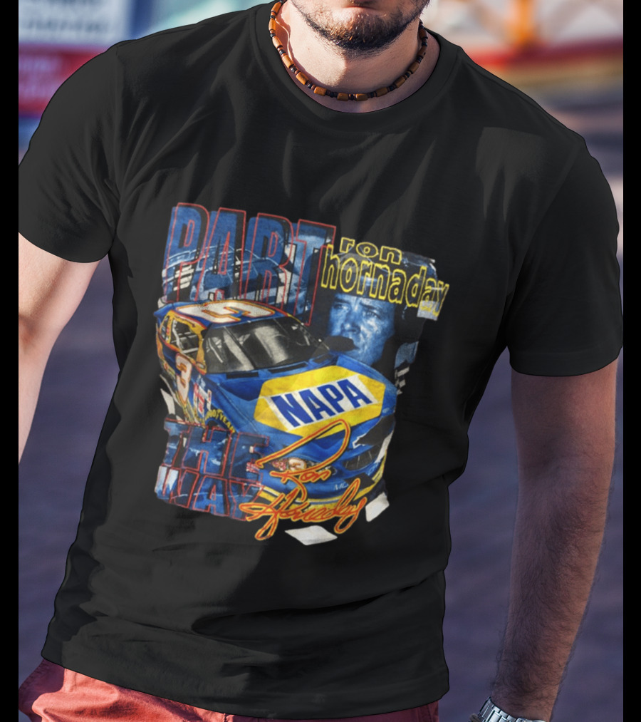 Rare 2000 NASCAR Ron Hornaday NAPA Part The Way Racing 3 T-Shirt