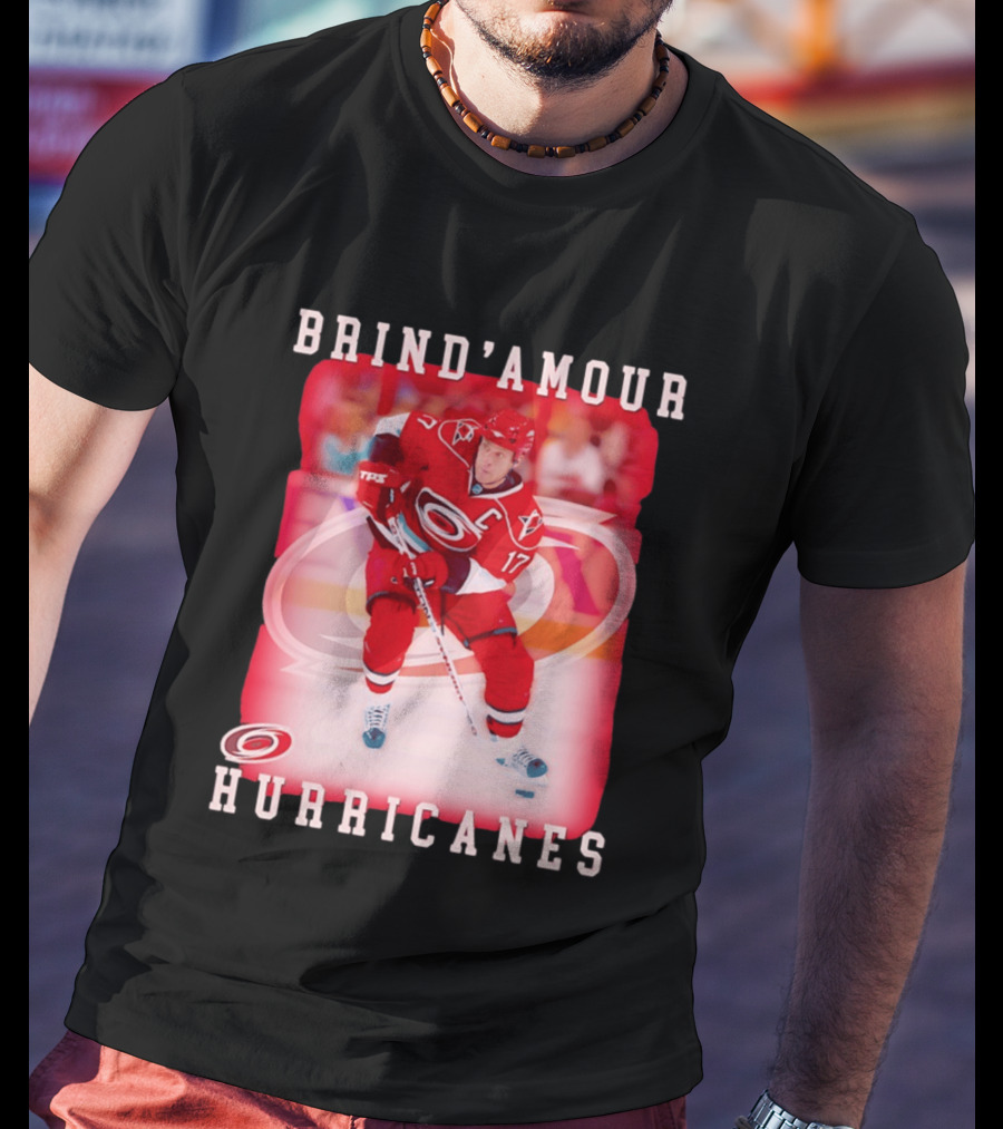 Brind'Amour Hurricanes Number 17 Captain Hockey Player T-Shirt