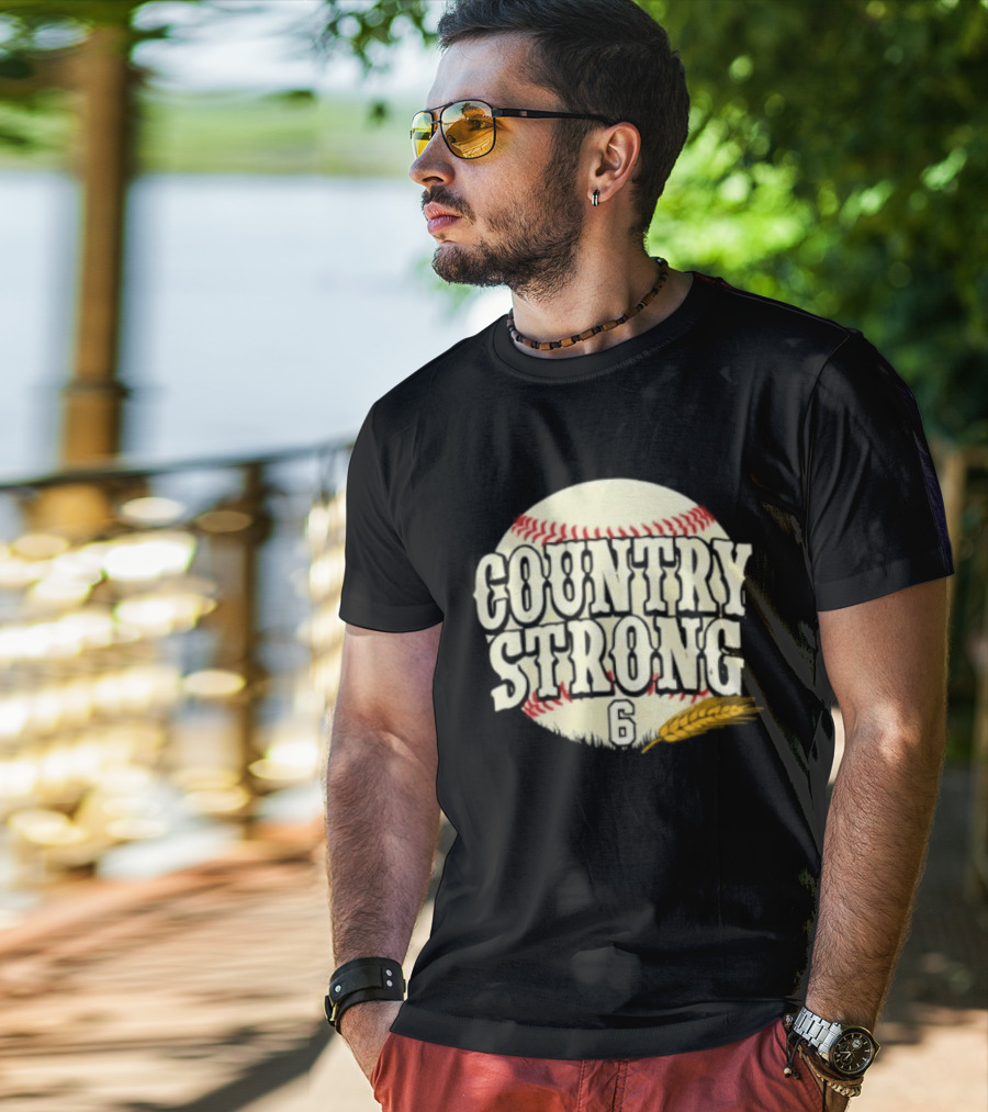 Country Strong Jake Meyers #6 Houston Astros Baseball T-Shirt