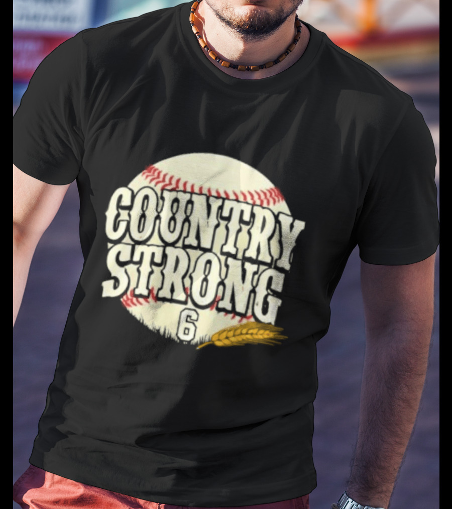 Country Strong Jake Meyers #6 Houston Astros Baseball T-Shirt