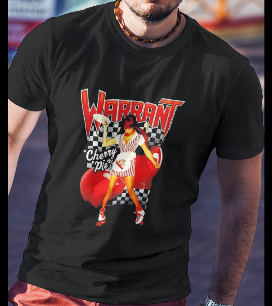 Warrant Cherry Pie Roller Skates T-Shirt