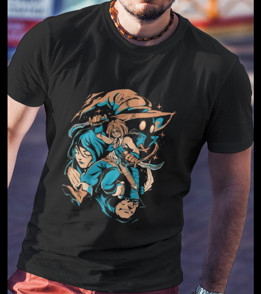 Zidane Tribal Vivi Ornitier Garnet Til Alexandros XVII Adelbert Steiner Thief From Another World Iconic Adventure Characters T-Shirt