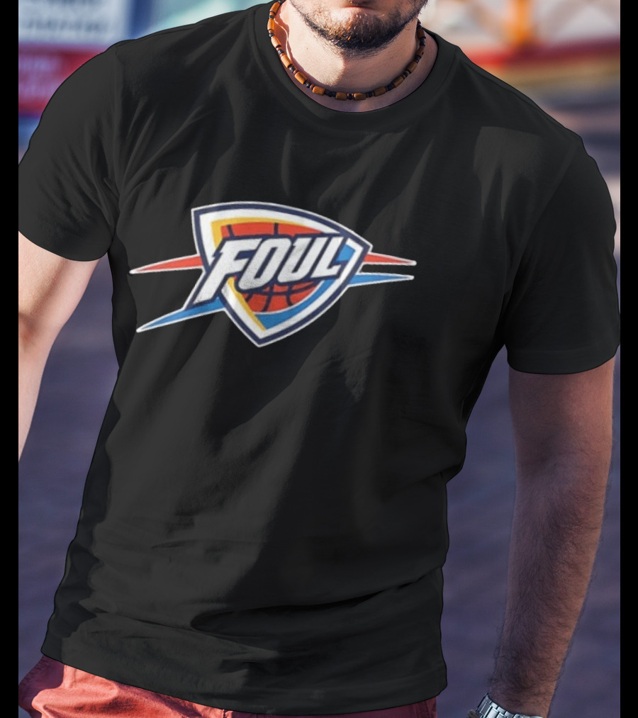 Oklahoma City Thunder Foul Basketball SGA Two Free Throws 2 Sided T-Shirt