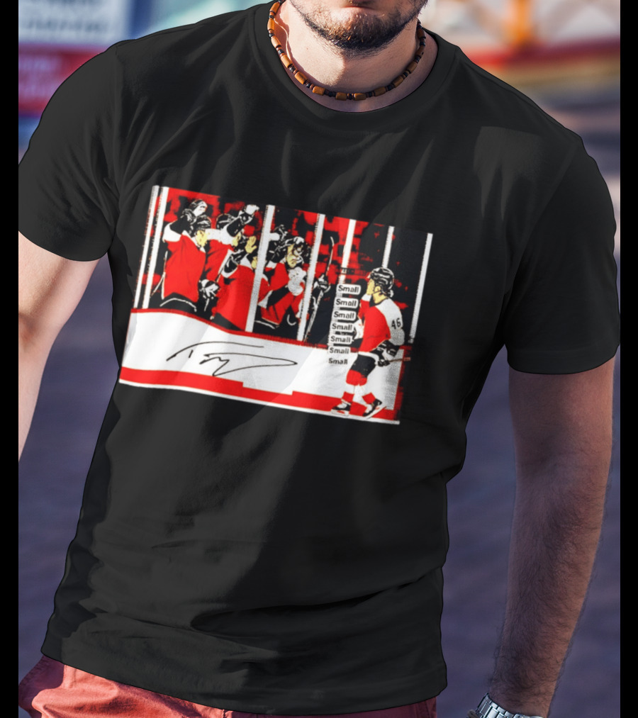 Philadelphia Flyers Hockey Team Celebration Frozen Victory Small T-Shirt
