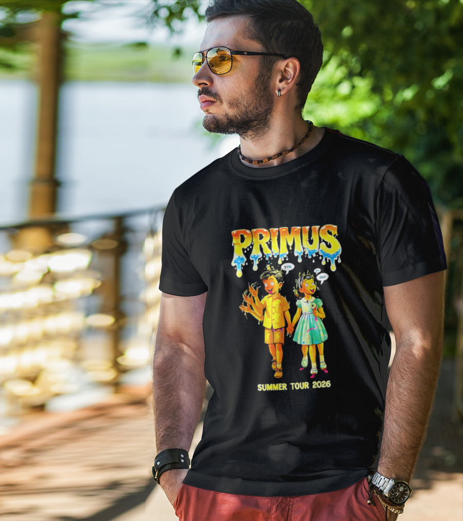 Primus Summer Tour 2026 Cartoon Style Melting Drip T-Shirt