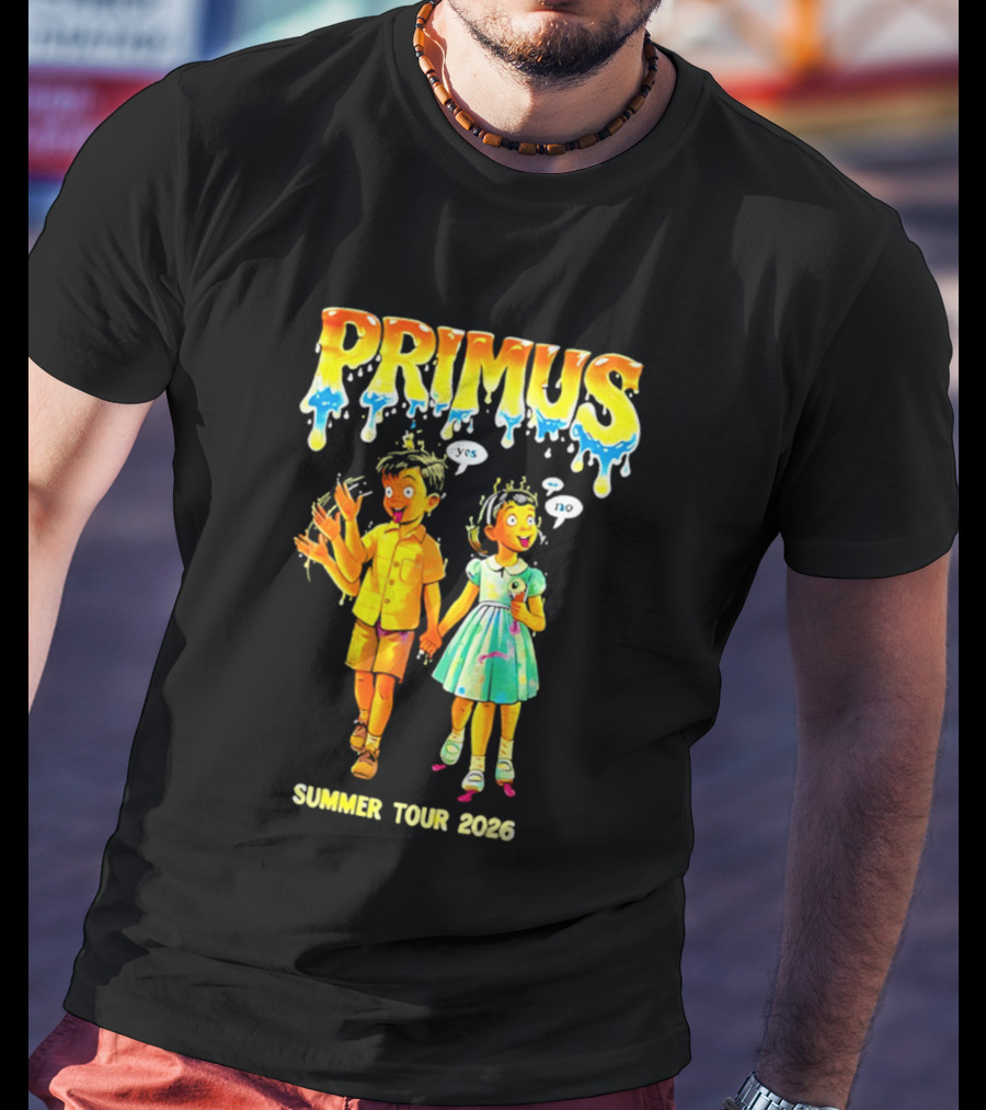 Primus Summer Tour 2026 Cartoon Style Melting Drip T-Shirt