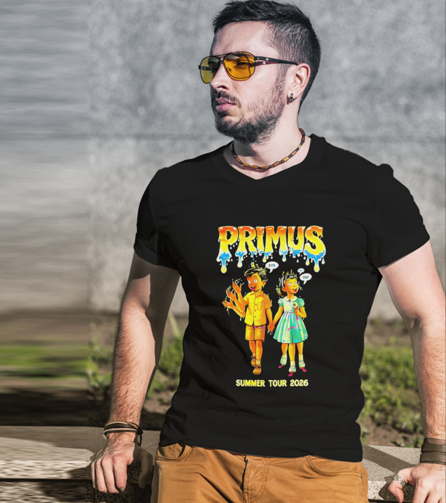 Primus Summer Tour 2026 Cartoon Style Melting Drip T-Shirt