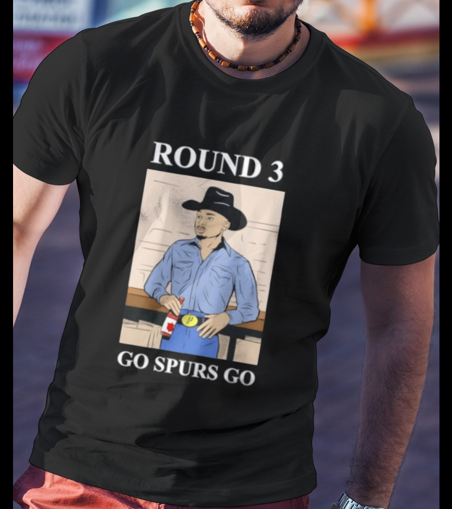 Go Spurs Go Cowboy Round 3 Spurs Playoff Spirit T-Shirt