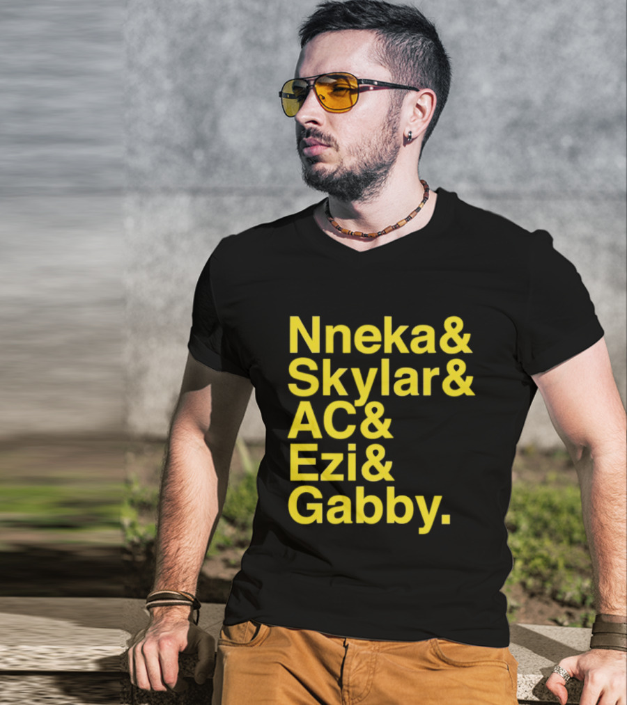 Nneka Skylar AC Ezi Gabby Seattle Storm WNBA 2025 Ampersand Stars T-Shirt