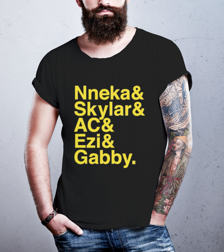 Nneka Skylar AC Ezi Gabby Seattle Storm WNBA 2025 Ampersand Stars T-Shirt