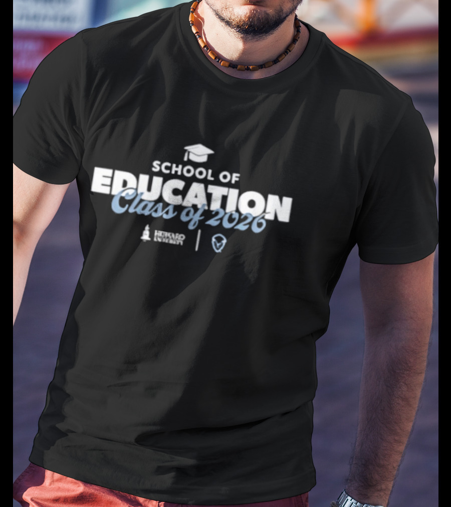 Howard University School Of Education Class Of 2026 Graduation Cap T-Shirt