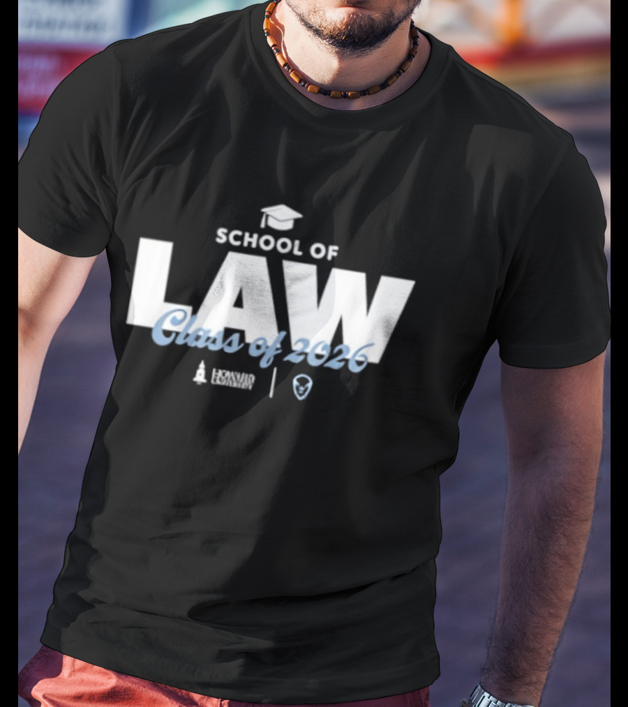 Howard University Law Class Of 2026 Graduation Theme With Scales And Books T-Shirt