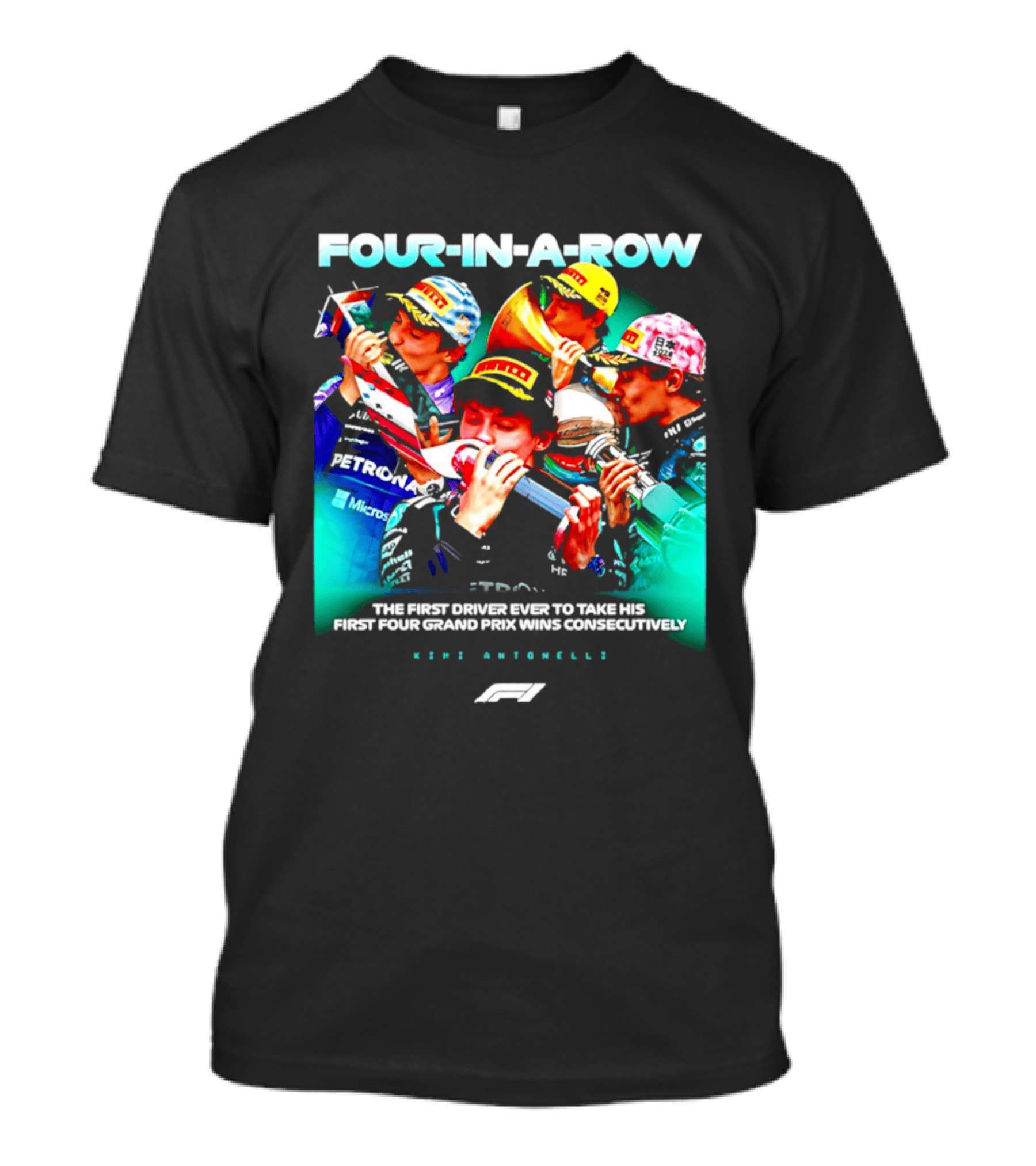 Kimi Antonelli Four In A Row First Driver Wins Consecutively Formula 1 T-Shirt