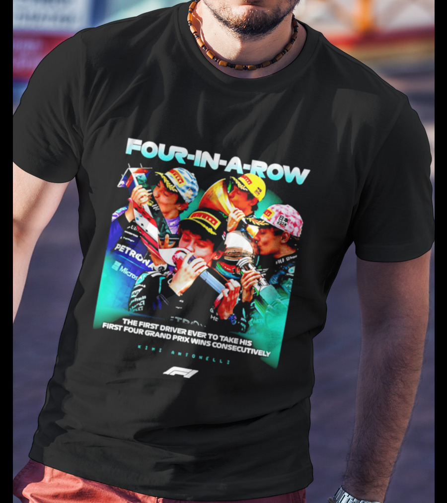 Kimi Antonelli Four In A Row First Driver Wins Consecutively Formula 1 T-Shirt
