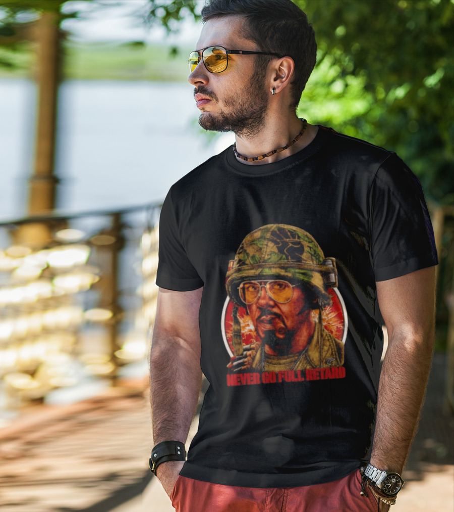 Kirk Lazarus Tropic Thunder Never Go Full Retard T-Shirt