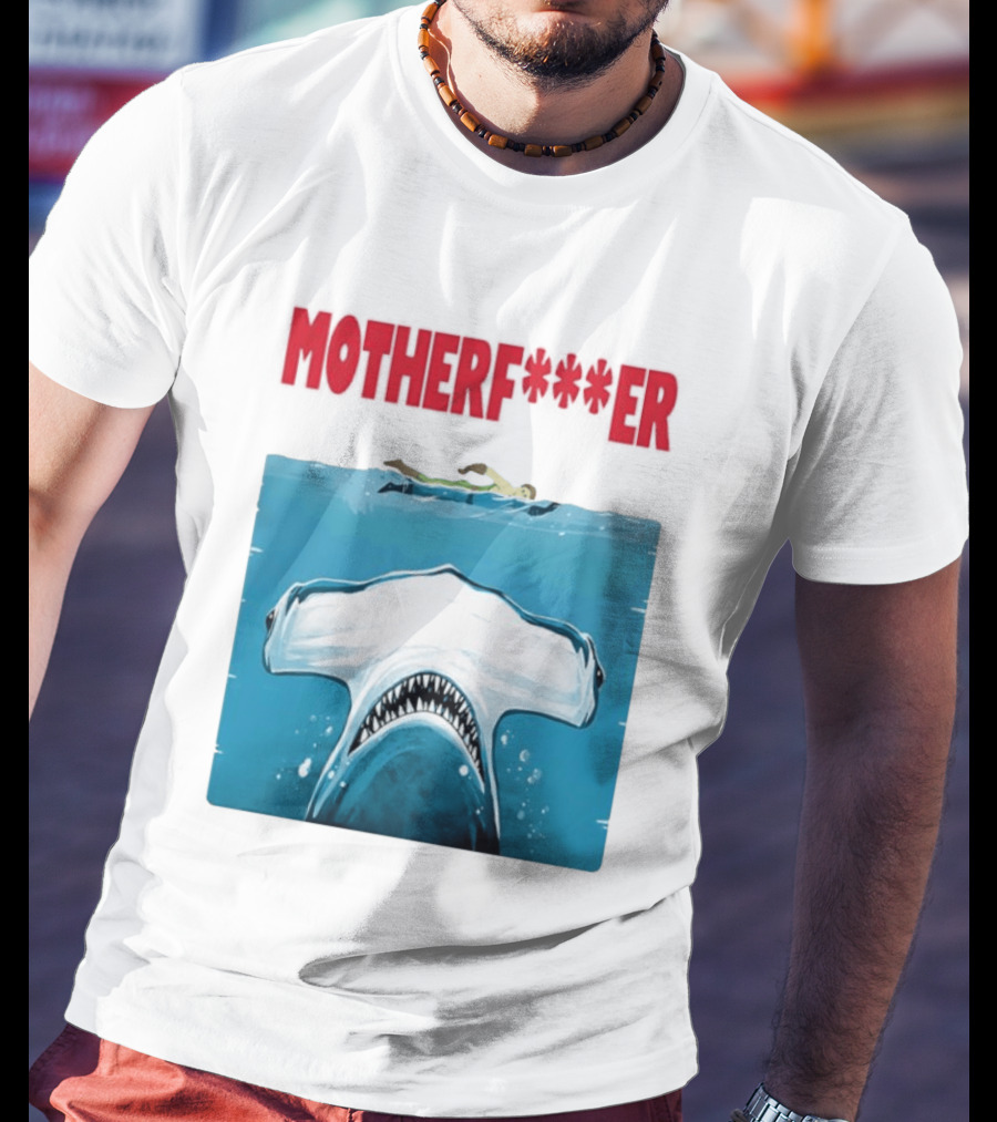 Samuel L Jackson Motherfucker Hammerhead Shark Jaws T-Shirt