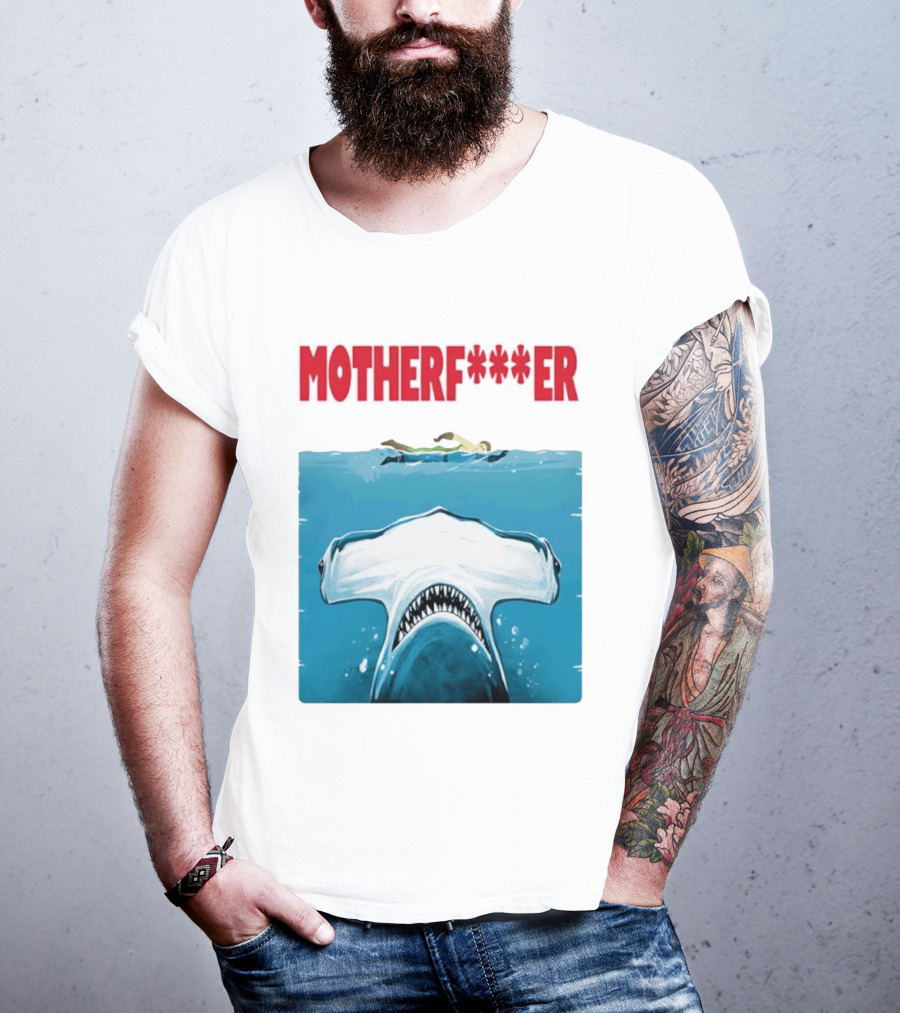 Samuel L Jackson Motherfucker Hammerhead Shark Jaws T-Shirt