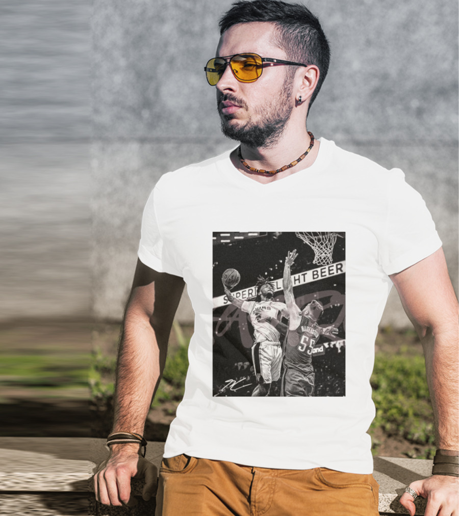 San Antonio Spurs Basketball Hartenstein 55 Player Action Photo Sport Superior Light Beer T-Shirt