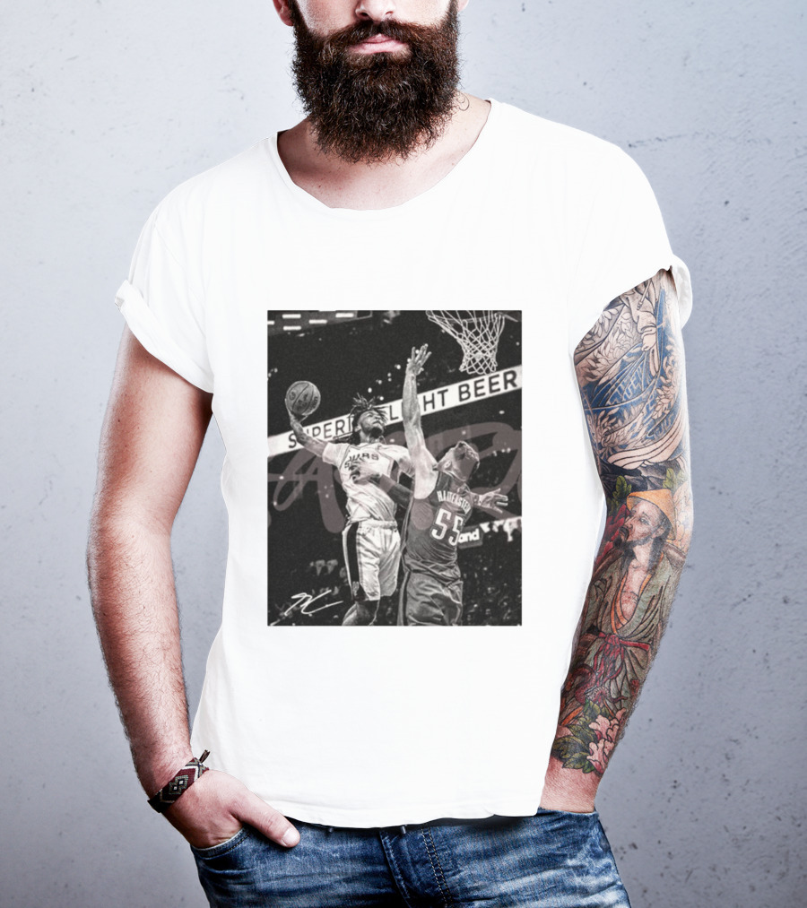 San Antonio Spurs Basketball Hartenstein 55 Player Action Photo Sport Superior Light Beer T-Shirt