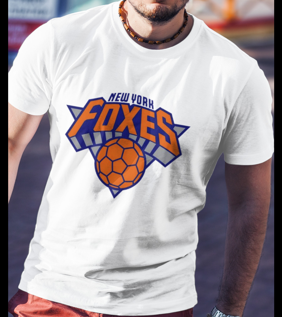 New York Foxes Basketball Soccer Emblem Hybrid T-Shirt