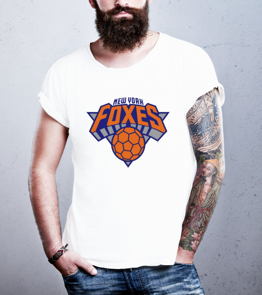 New York Foxes Basketball Soccer Emblem Hybrid T-Shirt