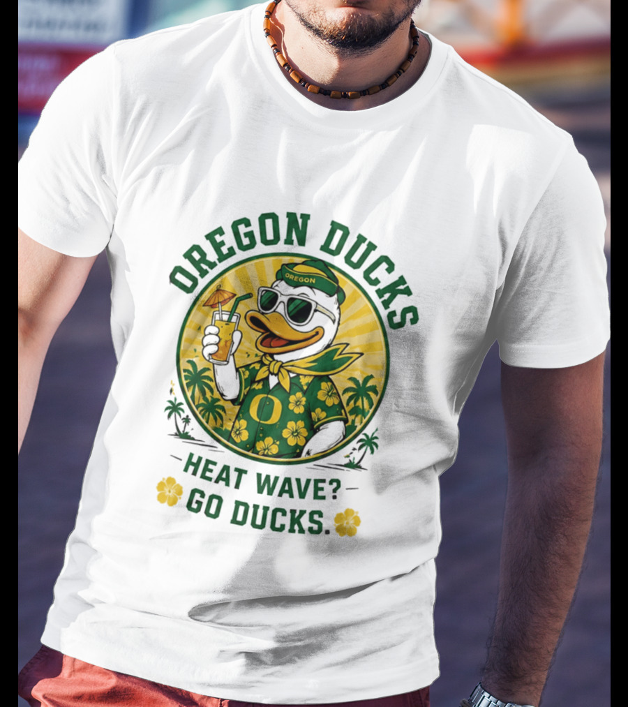 Oregon Ducks Heat Wave Go Ducks Summer Vibe T-Shirt