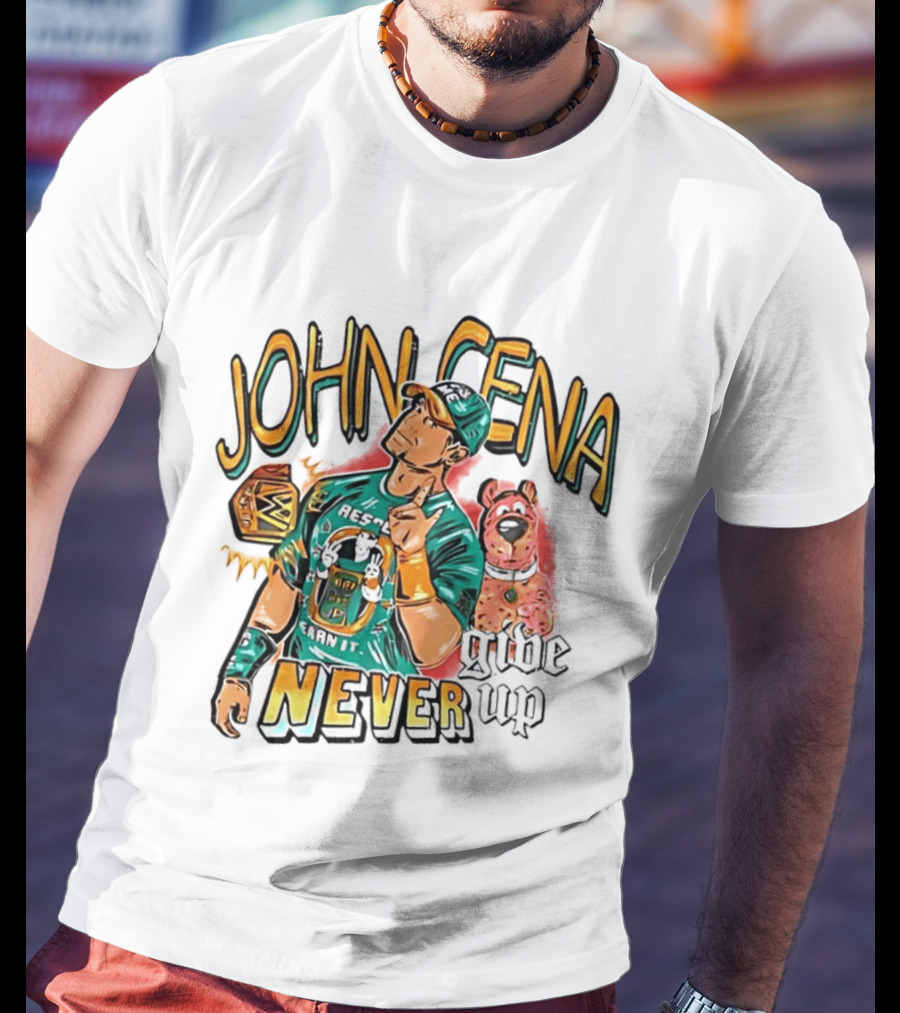 John Cena Never Give Up Scooby Doo WWE Championship T-Shirt