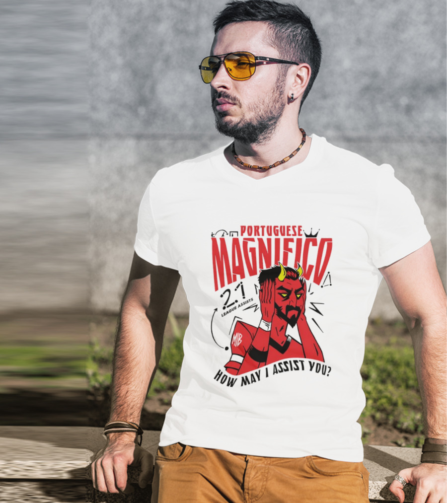 Portuguese Magnifico 21 Goals How May I Assist You Devil T-Shirt