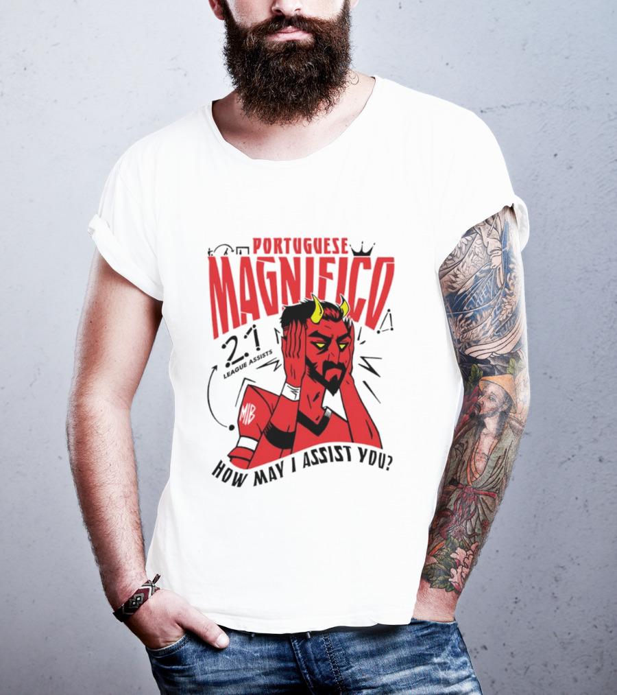 Portuguese Magnifico 21 Goals How May I Assist You Devil T-Shirt